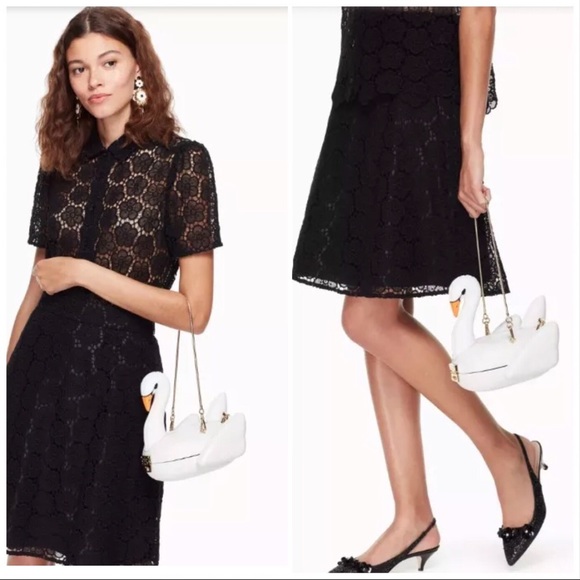 KATE SPADE Checking In 3D Swan Pool Float Bag - Picture 2 of 8